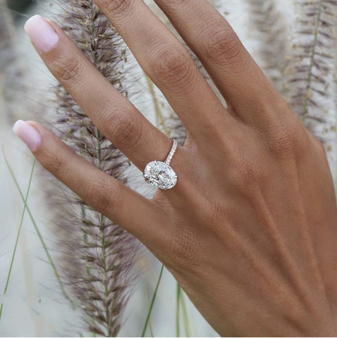 Gran oferta de Plata de Ley 925 anillos de boda Dedo de lujo oval corte 3ct anillos de diamantes para las mujeres de joyas de piedras preciosas Anel ► Foto 1/6