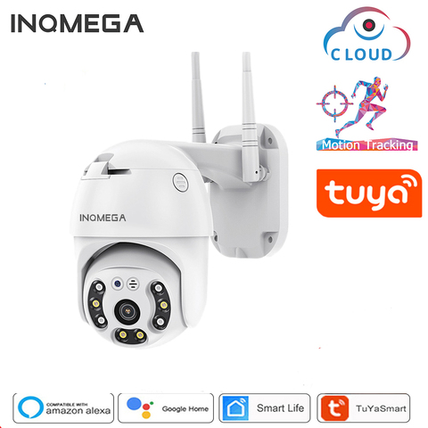 INQMEGA TUYA cámara IP PTZ al aire libre Wifi 1080P y 3MP de seguridad inalámbrica cámara de vídeo de seguimiento de vigilancia CCTV de la luz blanca ► Foto 1/6