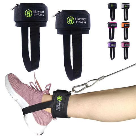 tobilleras deporte pesas para Correas de tobillo con anillo en D con cuerda de Pedal soporte de tendones de aquiles para máquinas de Cable entrenamientos de piernas con pegamento Pesas de tobillo acolchadas de neopreno ► Foto 1/6