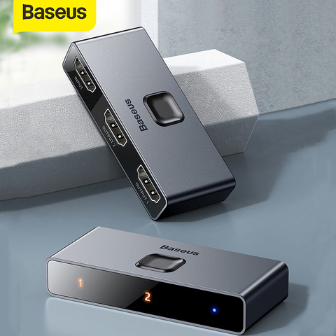 Baseus HDMI interruptor divisor 3 puertos 4K USB Switch Splitter caja para compartir el teclado de la impresora ratón Audio juego HDMI 2,0 ► Foto 1/6