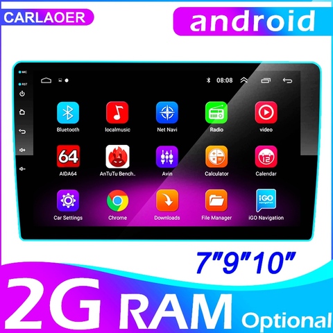 2 Din Android Car Multimedia reproductor de vídeo de 7 