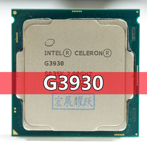 Procesador Intel Celeron G3930, CPU LGA1151, 14 nanómetros, doble núcleo, 100%, PC que funciona correctamente ► Foto 1/3