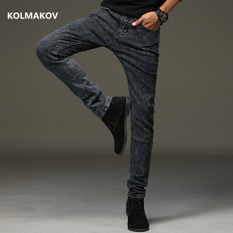 2022 nuevo primavera vaqueros casual de alta calidad elástica slim jeans hombres Hombre Vaqueros de los hombres pantalones de lápiz Tamaño 27-36 ► Foto 1/6