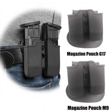 Soporte Universal doble para revistas, 9mm, 40 Mag, para Glock 17, Beretta M9, M92, IMI, doble paleta, Mag ► Foto 1/3