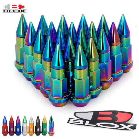 20 unids/set Blox de estilo Jdm 50MM de aluminio se TERMINAL DE SINTONIZADOR nueces con Spike para Llantas de ruedas M12X1.25 / M12X1.5 BLOX750DJT ► Foto 1/6