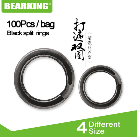 Bearking-Anillo de pesca de color negro, 2022 Uds., Conector de pesca, anzuelos, modelo caliente, señuelo, 100 ► Foto 1/2