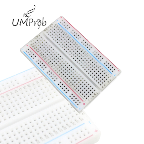 Mini Breadboard para arduino DIY, 8,5 CM x 5,5 CM, 400 agujeros, punto de unión, sin soldadura, PCB, Breadboard, 400 agujeros ► Foto 1/5