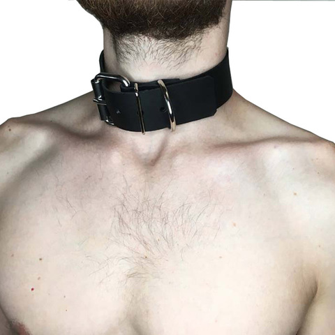 Arnés para sexo Gay para hombres, gargantilla de cuero PU, Anillo para el cuello, cinturón Rave Bdsm, Collar de Bondage, fetiche, estilo gótico Punk, Gargantilla para discoteca ► Foto 1/3