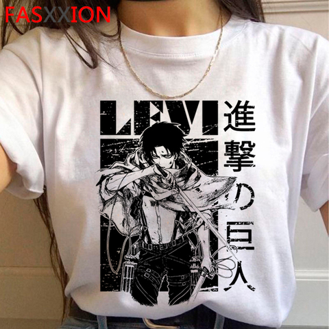 Camiseta de Anime Titan Attack para hombres, camisa informal de harajuku para parejas, de ataque de los Titan, Shingeki, No Kyojin, ulzzang ► Foto 1/6