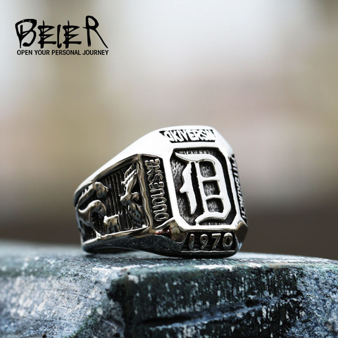 Anillo de acero inoxidable para hombre, sortija de BR8-741 con diseño de los Vampire Diaries ► Foto 1/1