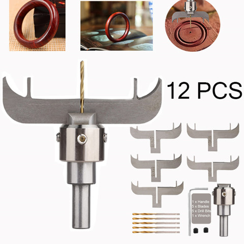 14 Uds cuenta de madera anillo de pulsera de cuentas broca fresadora herramienta para trabajar la madera golpe agujero VI taladro conjunto para máquina Cnc ► Foto 1/6