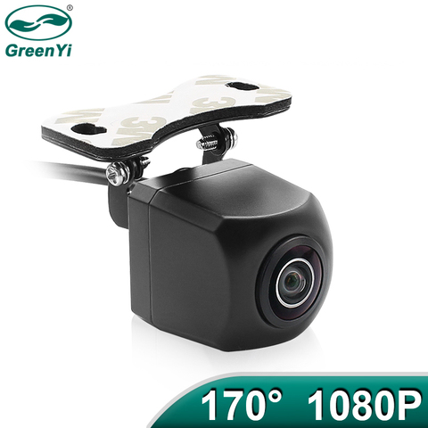 GreenYi 1080P 170 ° AHD vista trasera de coche Cámara vehículo inversa cuerpo de la lente de ojo de pez resistente al agua visión nocturna cámara Universal ► Foto 1/6