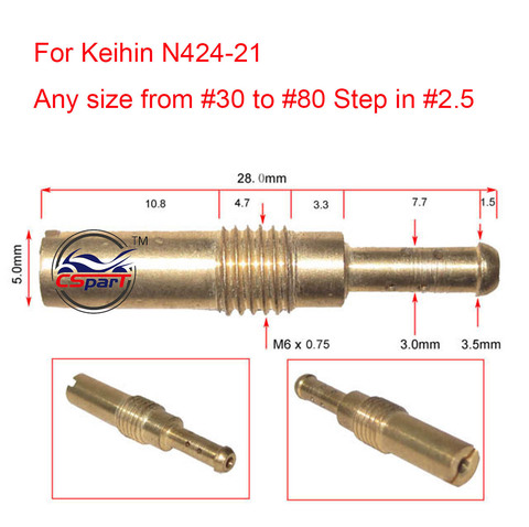 Carburador de N424-21 de chorro lento para Keihin, 6, 8, 10, 12 Uds., PE, CVK, FCR, PWK, PWM, PJ, CBR, CR ► Foto 1/1