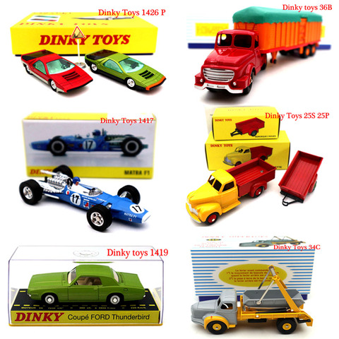 Serie de juguetes Atlas Dinky ingeniería vehículo camión coche de carreras camión de bomberos modelos de fundición de regalos de colección ► Foto 1/6