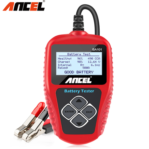 Ancel-probador de batería de coche BA101, analizador Digital 100-2000CCA, 12V, probador de carga de batería automático para coche/barco/motocicleta PK KW600 ► Foto 1/6