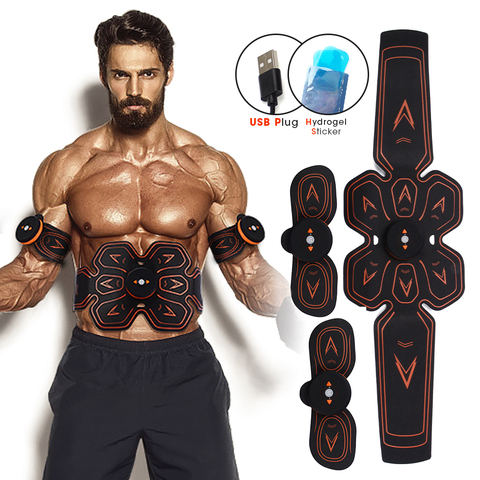 EMS estimulador muscular inalámbrico ABS recargable, Fitness inteligente, adhesivo para masaje, cinturón para adelgazar cuerpo ► Foto 1/6