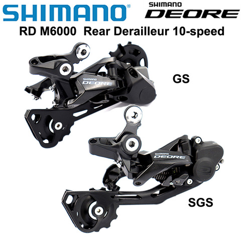 Shimano-cambio de marchas de bicicleta Deore RD M6000 m4120 SGS Shadow 2x1 0/11 velocidades, desviador trasero m6000 GS SGS MTB ► Foto 1/4