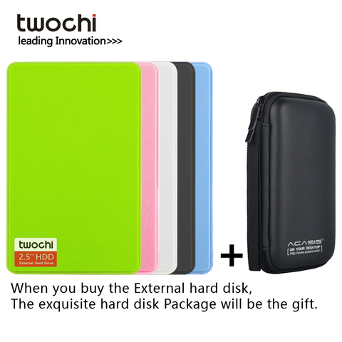 Twochi-disco duro externo Original de 2,5 pulgadas, dispositivo de almacenamiento de 320G, 500G, Mini USB3.0, 1TB, 750G, 160G, 250G, HDD, portátil, HD externo ► Foto 1/6