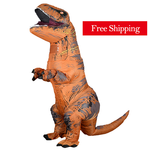 Disfraz inflable de t-rex para hombres y mujeres, Cosplay de dinosaurio, dibujos animados, para adultos y niños, envío gratis ► Foto 1/6