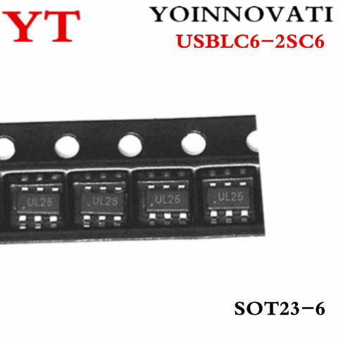 20 unids/lote USBLC6-2SC6 SOT23-6 USBLC6 UL26 mejor calidad IC ► Foto 1/2