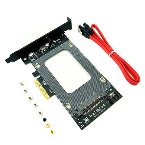 Adaptador de SFF-8639 PCI-E Riser 3,0 4X a U.2, PCIe U.2 SSD a PCI Express, compatible con tarjeta U.2 SSD de 2,5 