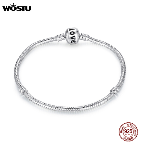 Cadena de serpiente de amor de plata 2022, Pulsera Original, regalo de joyería de cuentas para hombres y mujeres 16-21cm XCH1092 ► Foto 1/6