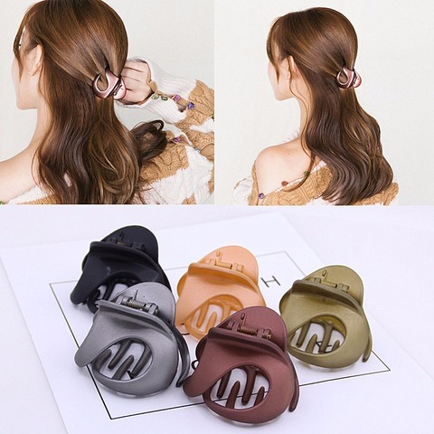 De moda Simple pelo Clips pinza para el pelo pinzas de pelo para mujer de Color sólido chicas garra Clip horquilla para el pelo accesorios ► Foto 1/6