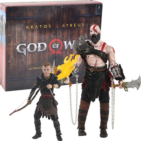 NECA-figura de acción de Dios de la guerra Kratos Atreus Ultimate, juguete de modelos coleccionables, regalo de cumpleaños para niños, 2 unidades ► Foto 1/6