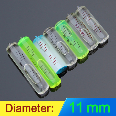 Tubo de vidrio de alta precisión, cuentas horizontales, teodolita, Burbuja de agua de nivelación, nivel de vidrio de borosilicato alto, diámetro de 11mm ► Foto 1/6