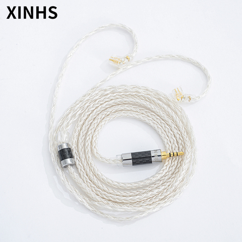 Auriculares con Cable de cobre y cristal Chapado en plata, actualización de Cable HiFi MMCX de 0,78mm, 2 pines, 5N, 16 núcleos ► Foto 1/6