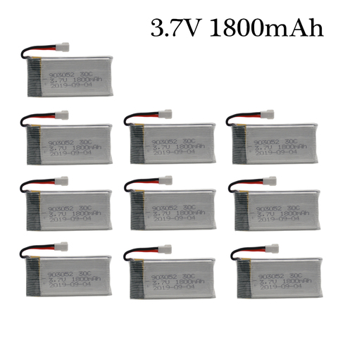 3,7 v 1800mAh batería recargable para KY601S SYMA X5SW X5 M18 H5P 903052 3,7 v batería de Lipo de XH2.54 Plug 1 Uds a 10 Uds ► Foto 1/2