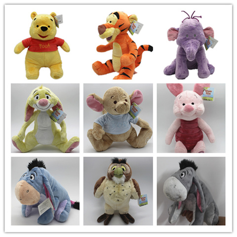 1 pieza winnie el pooh Eeyore burro Tigger cerdito cochinillo conejo Heffalump elefante búho de felpa de juguete lindo animales de peluche juguetes de los niños ► Foto 1/6