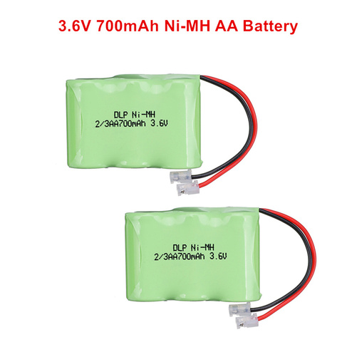 Original Ni-MH 2/3AA 3,6 V 700mAh Ni-MH 2/3AA Pack de batería recargable con enchufes para teléfono inalámbrico envío gratis 3 uds ► Foto 1/6