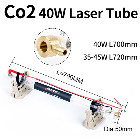 Veci-tubo láser CO2 0133, 40W, 700mm, lámpara láser de vidrio para máquina de grabado láser CO2, tubo tallado y corte, piezas de repuesto para marcado ► Foto 1/6