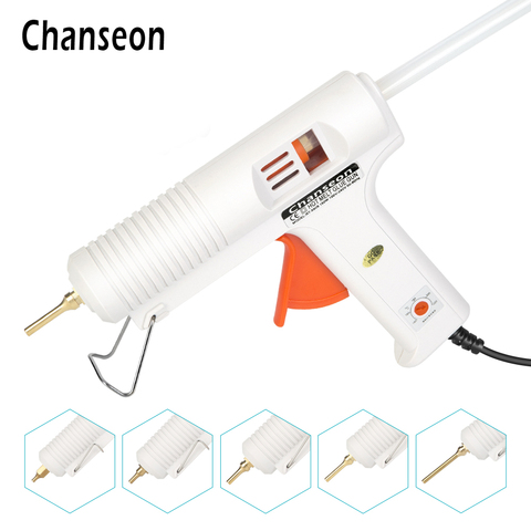 Chanseon-pistola de pegamento de fusión en caliente para UE/EE. UU., 150W, temperatura ajustable inteligente, boquilla de cobre, diámetro de bozal, herramienta de reparación artesanal de 11mm ► Foto 1/6