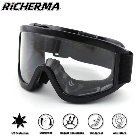 Gafas de Motocross a prueba de viento para hombre y mujer, lentes transparentes para motocicleta, Dirt Bike, esquí, Snowboard ► Foto 1/6