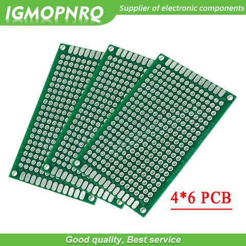 Placa de circuito Universal impresa diy, prototipo de doble cara, PCB, 4x6cm, 4x6cm, 5 uds. ► Foto 1/2