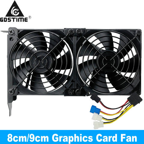 Ordenador de sobremesa Universal de 8CM y 9CM, VGA Cooler Partner, Ultra silencioso, 80MM, 90MM, chasis PCI, ventilador de enfriamiento de la tarjeta gráfica, compañero ► Foto 1/6