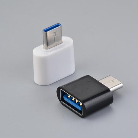 Convertidor de alta velocidad tipo C a Adaptador USB OTG para unidad Flash, ratón, lector de disco en U para Android, iphone, tableta, teléfono inteligente, 2 uds. ► Foto 1/6