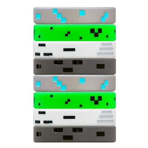 Pulsera de silicona estilo Punk pixelado para Miner, 1 unidad, envío directo ► Foto 1/4