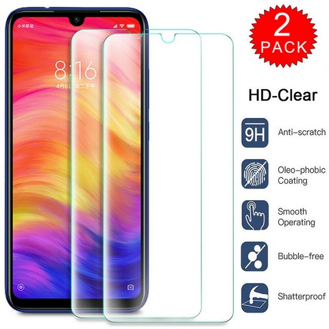 2 uds de vidrio templado para Xiaomi Redmi Nota 9 9s 7 8 8T Pro 6A 7A 8A Mi 9T Pro 10 A3 A2 Lite A1 funda con Film Protector de pantalla de la cubierta ► Foto 1/6