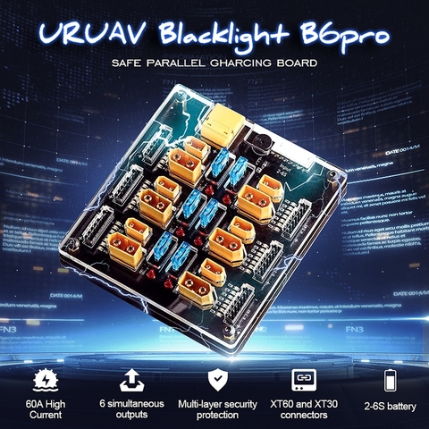 URUAV negra B6pro 60A XT60 XT30 macho 2-6S batería de Lipo de placa del cargador para IMAX B6 ISDT Q6 HOTA D6 Pro P6 accesorios de bricolaje ► Foto 1/6