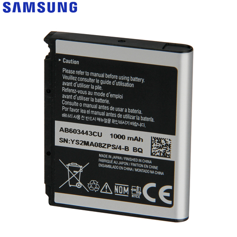 Reemplazo de la batería de Samsung para Galaxy S5230C F488E G808E L870 W159 S7520u GT-S5233 G800 S5230 F539 AB603443CU AB603443CE/CC ► Foto 1/6