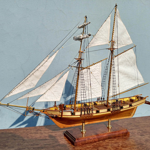 Kit de modelo de velero de madera antigua, escala 1/96, corte láser, clásico, el modelo de barco, 1847 ► Foto 1/6