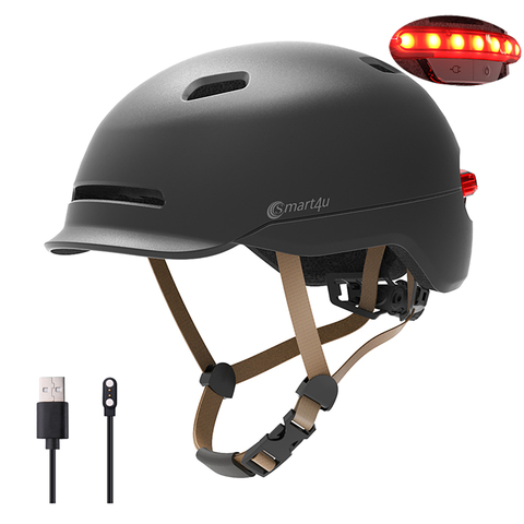 Xiaomi-Casco inteligente Smart4u para hombre y mujer, accesorio para bicicleta de montaña o carretera, impermeable, con luz Flash, 100% Original ► Foto 1/6