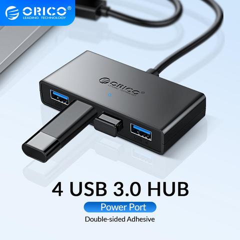 ORICO Mini USB 3,0 HUB fuente de alimentación de 4 puertos OTG con interfaz de alimentación Micro USB para MacBook Laptop Tablet ordenador eje OTG USB ► Foto 1/6