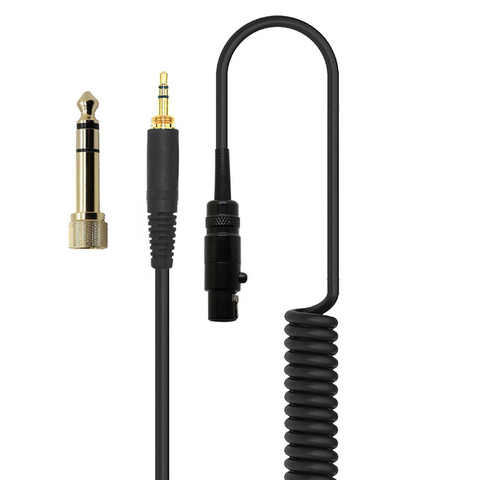 Cable de extensión de Cable de Audio estéreo Mini XLR OFC de repuesto en espiral, 6,35mm, RHP20 RHP10 RHP 20 10 auriculares ► Foto 1/6