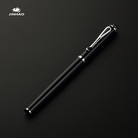 Jinhao 321 negro suave blanco Extra fina 0,38 pluma de lujo plumas de tinta de Metal para regalo Oficina escritura papelería ► Foto 1/4