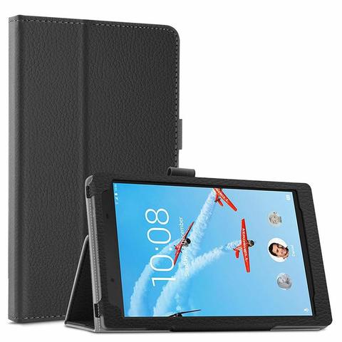 Funda de piel sintética con tapa para Lenovo Tab 4, 8 Plus, 2017, Litchi, M8, FHD, E8, TB-8704, Funda tipo libro, Wake up/Sleep ► Foto 1/6