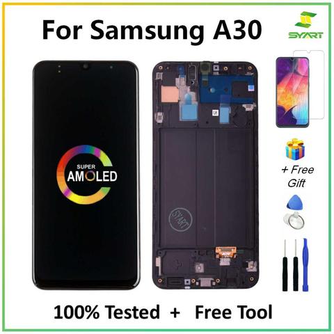 Pantalla OLED para móvil, digitalizador de pantalla táctil para Samsung Galaxy A30, A30S, LCD, A305/DS, A305F, A305FD, A305A, A 30, A30S ► Foto 1/6